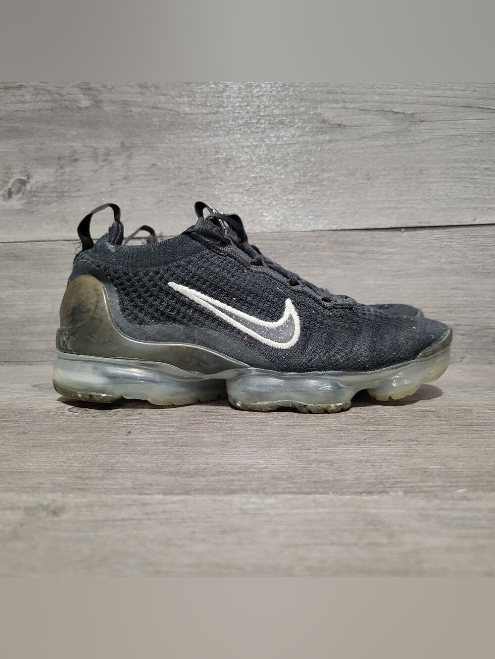 Nike Air VaporMax 2021 Flyknit Womens Size 6.5 Black Shoes DC4112-002